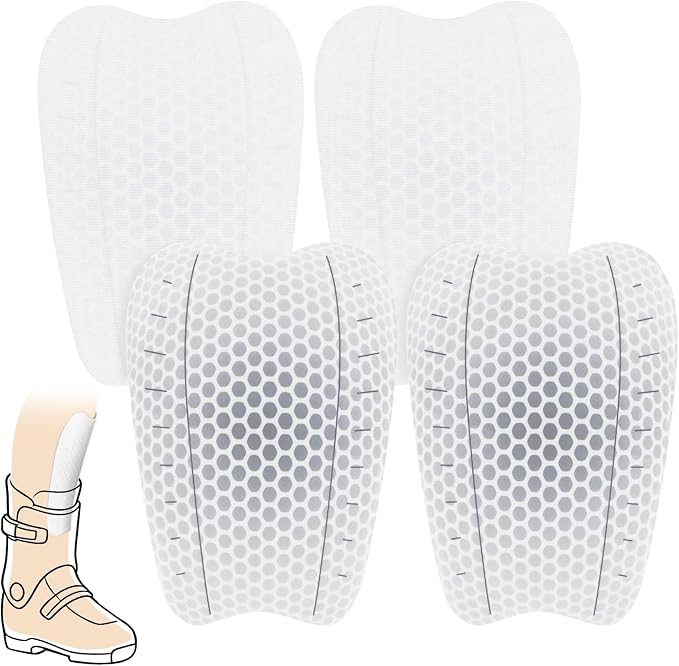2/4/6/8 Pcs Ski Shin Guards for Boots, Gel Shin Pads for Ski & Snowboard, Lightweight Reusable Shin Protectors for Pressure Relief