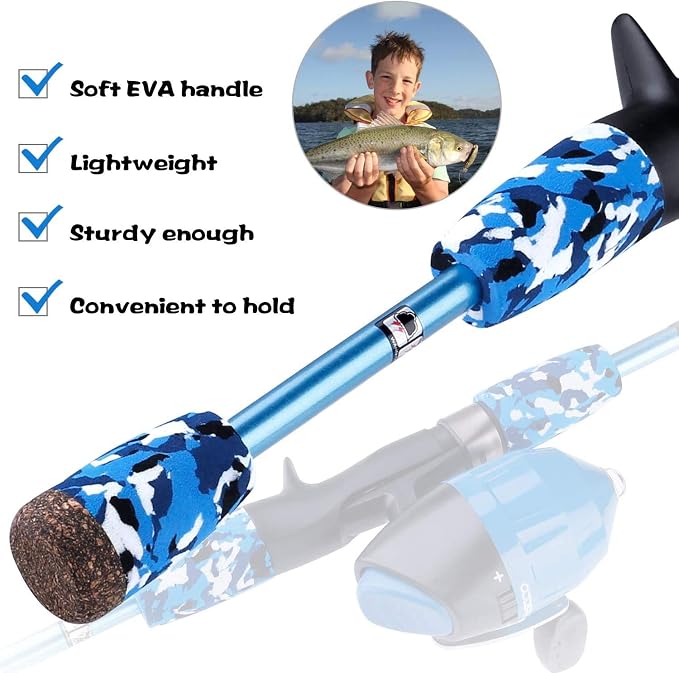 ODDSPRO Kids Fishing Pole - Portable Telescopic Kids Fishing Rod and Reel Combo Kit - with Spincast Fishing Reel Tackle Box for Girls, Youth