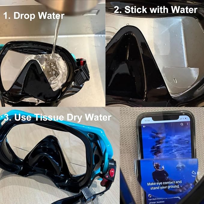 2 Pack Stick On Bifocal Lenses Reader Magnifying Adhesive Reading Lens Sticker Sunglasses Diving Scuba Mask Goggles Glasses Magnifier Add On (4.0, x)