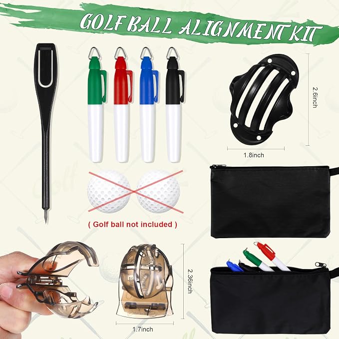 Syhood 21 Pcs Golf Accessories Kit Cleaning Kit Include Golf Brush, Towel, Groove Sharpener, Divot Repair Tool, Ball Alignment Portable Tool Gifts Graduation for Men