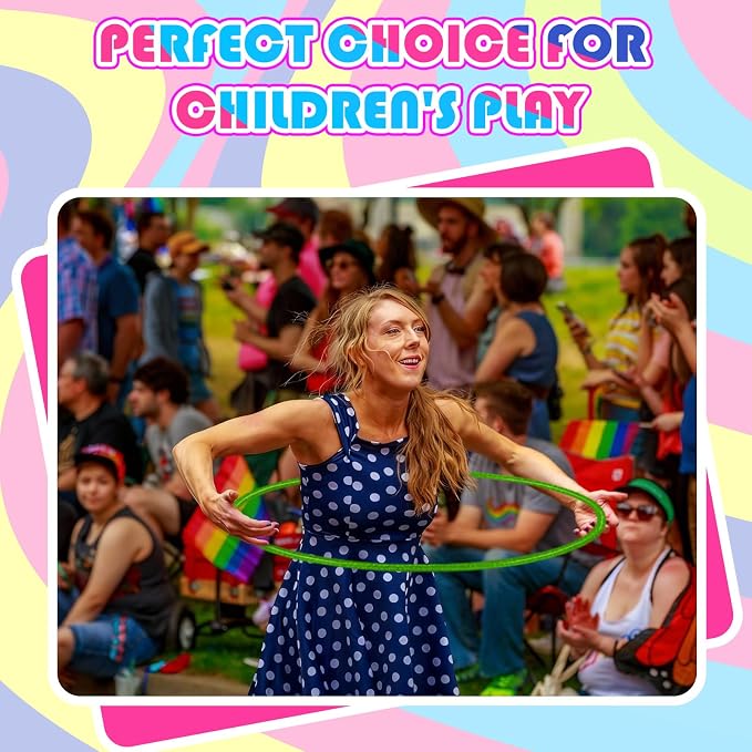 Syhood Glitter Plastic Exercise Hoop Fitness Hoop Adults Exercise Rings Fitness Circles for Party, Sports, Pilates, Playing, Weight Loss Accessories