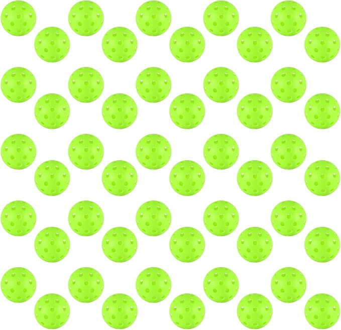 4/6/12/20/50/100 pcs Pickleball Balls,40 Hole Outdoor Pickleball Balls,8mm Precision Drilled-Spaced Pickle Ball Set-Profession Plastic Ball for Pickleballs Paddles and Indoor Floor Sport Court