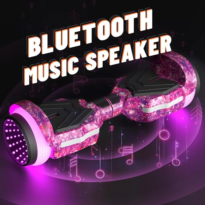 SIMATE Scooter, Colorful LED Light-Up Wheels, Bluetooth Speakers and APP, Dual 250W Motors, 8.5 mph Max Speed & 8.5 Miles Max Range, Gifts for Kids Adults Girls Boys