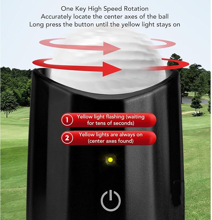 Ejoyous Oscillating Golf Ball Marker, Golf Ball Alignment Centrifugal Balancer High Speed 10000 RPM Electric Motor, for Drive Accuracy Easy Alignment Marking Tool