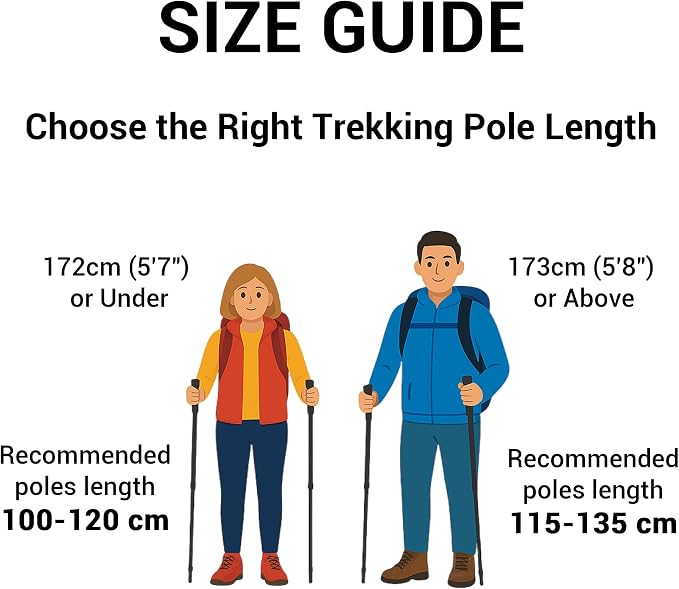 TheFitLife Collapsible Trekking Poles for Hiking – Lightweight Folding Walking Sticks for Men and Women with Extra-Long Foam Handle and Metal Flip Lock