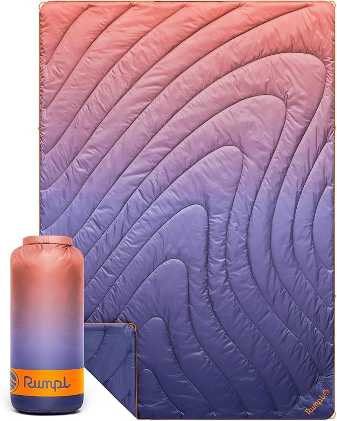 Rumpl Original Puffy 1-Person Blanket for Camping and Outdoors, Dusk Fade