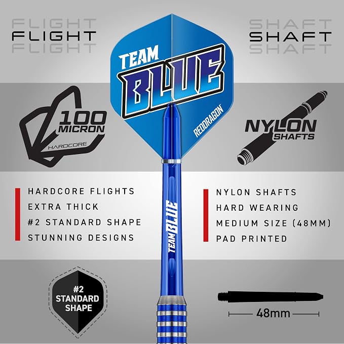 RED DRAGON Peter Wright vs Gerwyn Price Iceman Steel Tip Darts Set - ‎21g & 22g Brass Barrels for Controlled Accuracy & Grip, Flights, Shafts, Case & Checkout Card Included