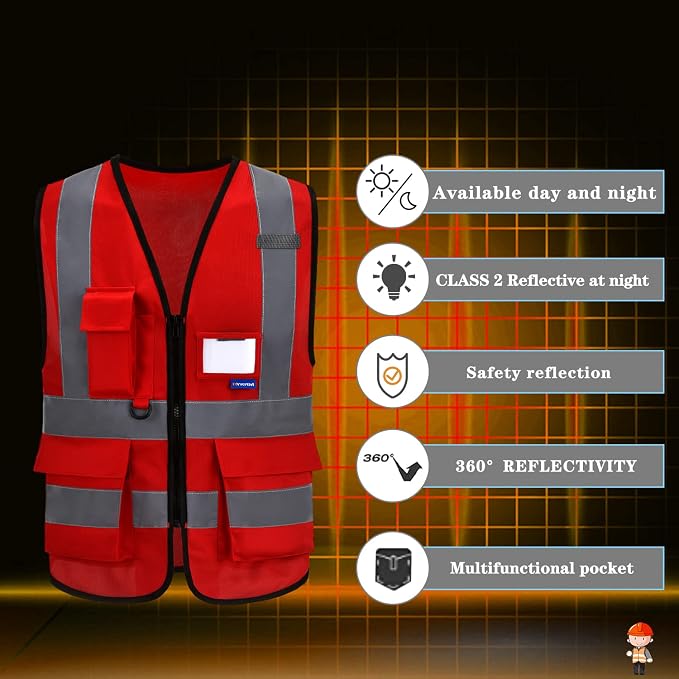 Red safety vest small