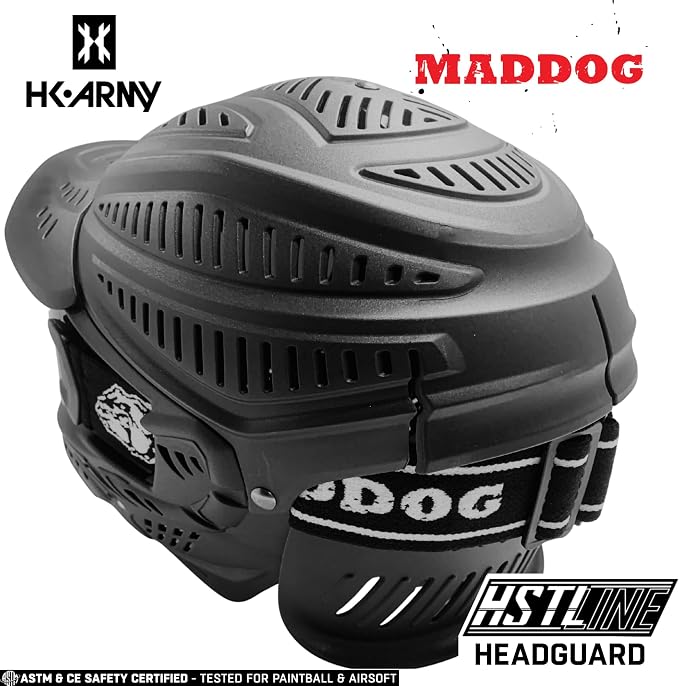 Maddog HK Army HSTL Paintball Airsoft Mask Goggle System | Replaceable Thermal Dual-Pane Anti Fog Lens | Adjustable Full-Face Safety Certified Protection