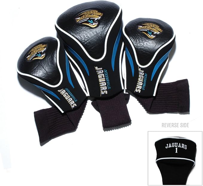 Team Golf NFL Cincinnati Bengals Contour Golf Club Headcovers (3 Count) Numbered 1, 3, & X, Fits Oversized Drivers, Utility, Rescue & Fairway Clubs, Velour Lined for Extra Club Protection