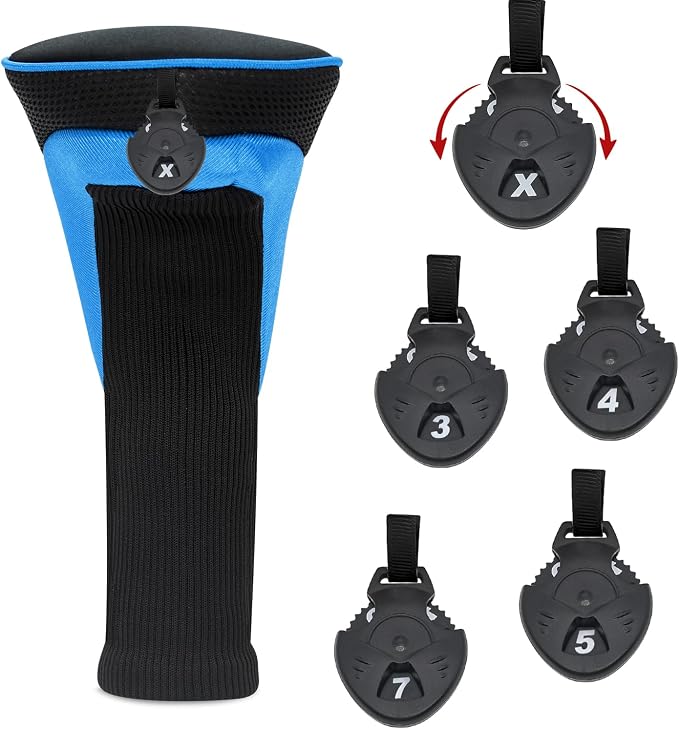 Wood Headcover Golf Club Covers Driver Headcovers Nylon Head Covers Designed to Fit All Woods - 3/4/5/6 Pack/Set Golf Accessories Suitable for Men and Women