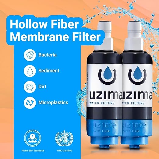 Uzima D-Prep Plus Emergency Water Filtration & Storage System – 10L Collapsible Gravity Water Storage Container with UZ-1 Filter for Safe Drinking – Portable Survival & Camping Bladder
