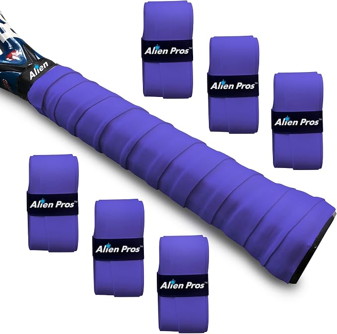 ALIEN PROS Tennis Racket Grip Tape - Precut and Dry Feel Tennis Grip - Tennis Overgrip Grip Tape Tennis Racket - Wrap Your Racquet for High Performance