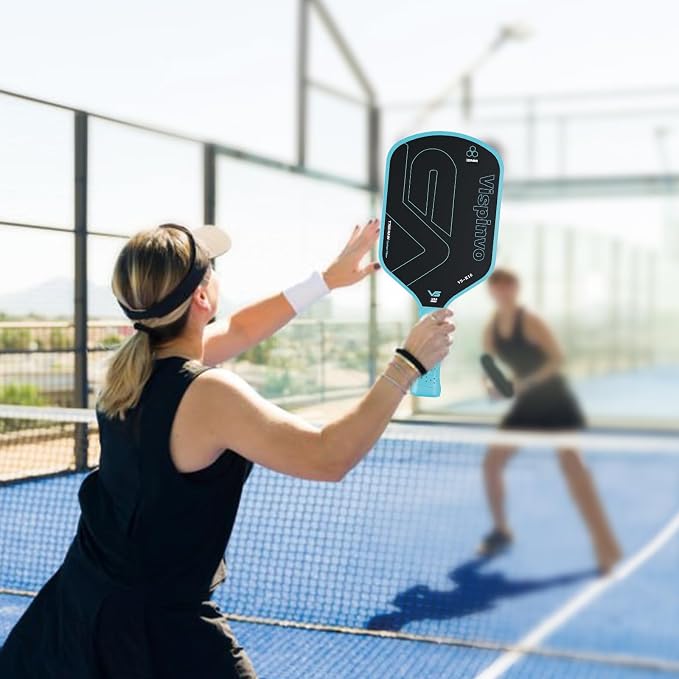 Carbon Fiber Pickleball Paddle USAPA Approved, 16MM T700 Thermoformed Pickleball Paddle with Polypropylene Honeycomb Core, Foam Injected Edges Designed for Ultimate Spin & Consistency
