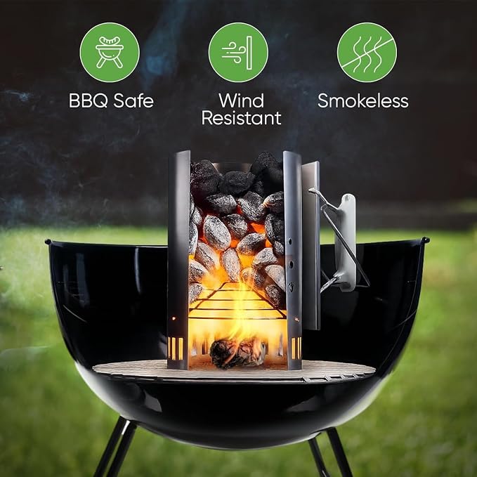 Inflame Fire Starters 300 pcs - Fire Starters for Campfires, Charcoal, Grill, BBQ, Fireplace, Chimney, Woodstove - Waterproof, Weather-Resistant - Natural Wood Starters
