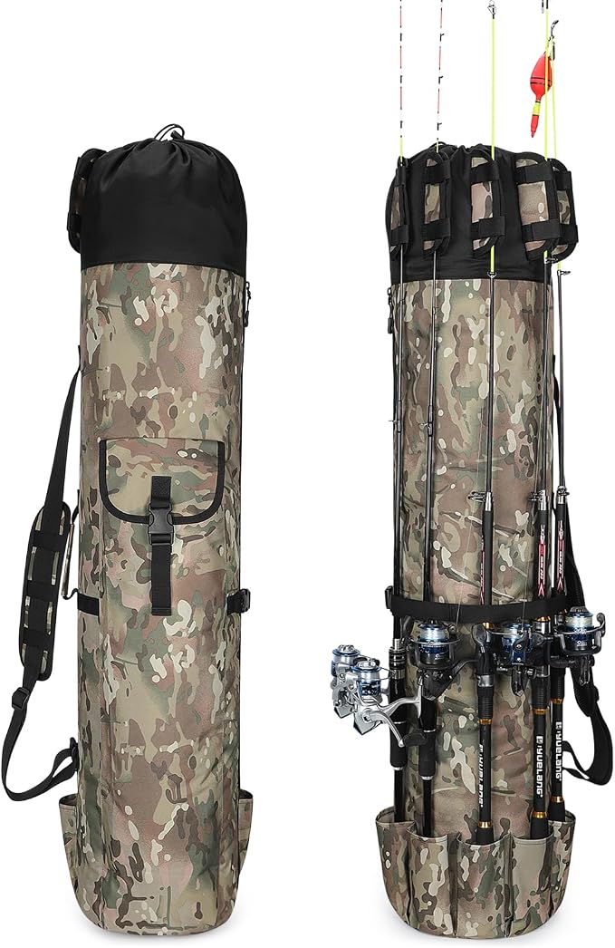 Fishing Pole Bag Rod Case, Folding Fishing Pole Bag Fishing Gear