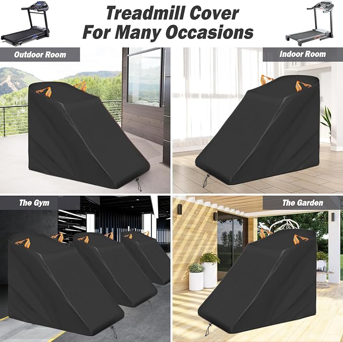 XYZCTEM Treadmill Cover Waterproof Dustproof Running Machine Cover Exercise Workout Equipment Protective with Windproof Drawstring and Air Vents for Home Gym Indoor Outdoor