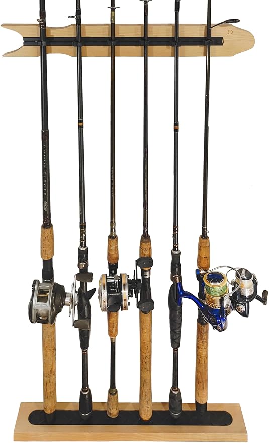 Old Cedar Outfitters Modular Wall Rack for Fishing Rod Storage, Holds up to 8 Fishing Rods
