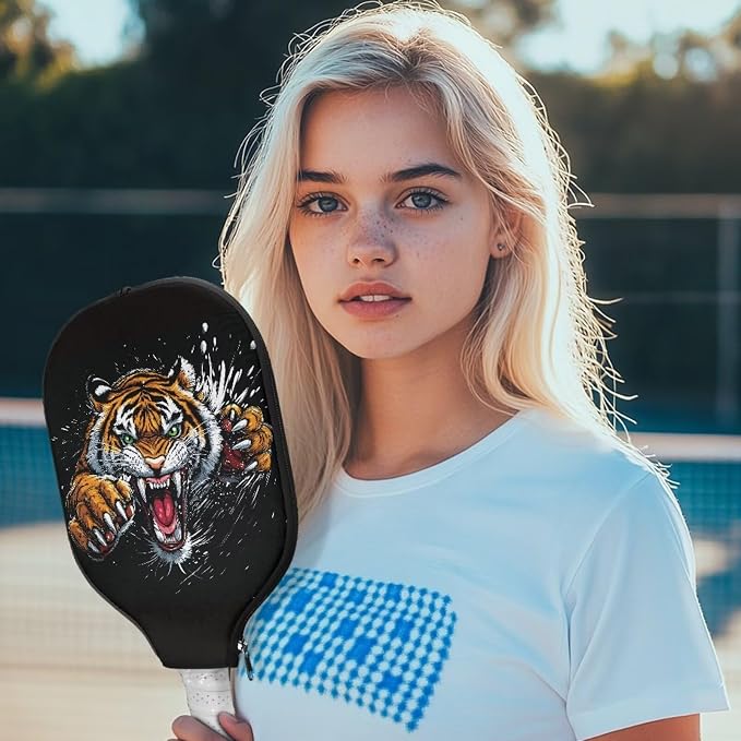 Pickleball Paddle Covers Only for Men and Women Zipper Closure Protection and Decoration