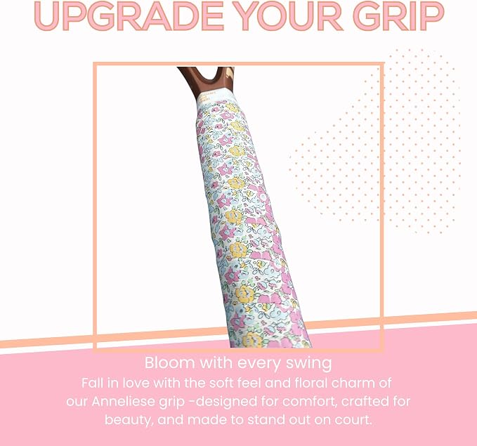 Tennis Tape & Dampener Set - 2 Tacky 45” Long x 0.98” Wide Racket Handle Overgrips & 1 Matching Ping Dampener