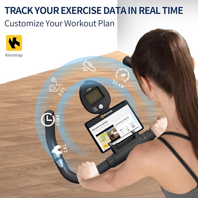 Stationary Bikes,Exercise Bikes,Adjustable Professional Exercise Bikes for Home, Efficient Workout Bike with Smartphone Mount & Digital Pulse Display