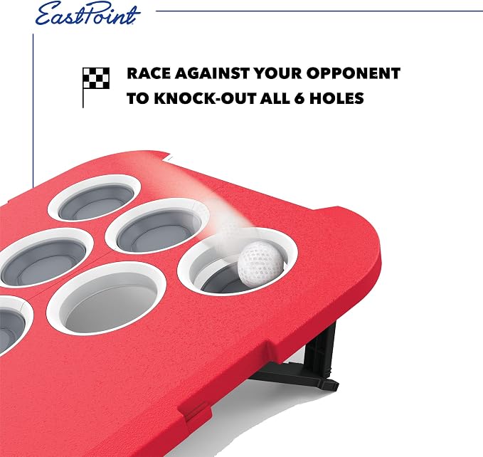 EastPoint Bean Bag Pong Game - 2 All-Weather Cornhole Boards, 4 Bean Bags, Multicolor - Portable Compact Yard Games