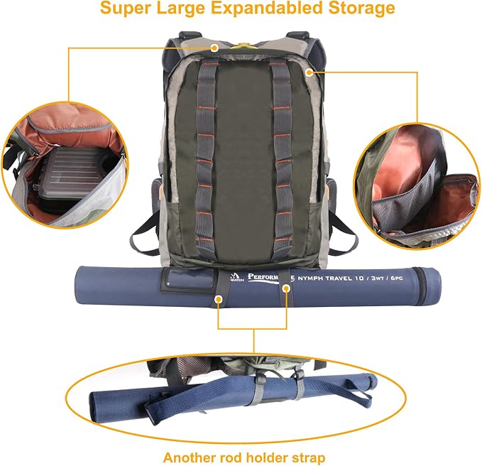 M MAXIMUMCATCH Maxcatch Fly Fishing Vest Pack for Men and Women Adjustable Outdoor Fishing (Vest/Sling Pack/Backpack)