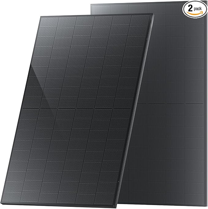 STAR 870 Watt Solar Panel, 2PCS 435W 48V/24V Solar Panels with Frame-Less Design & Maintenance-Free, 25% High-Efficiency Monocrystalline, Reliable Power for RV, Marine, Roof, Home, and Off-Grid