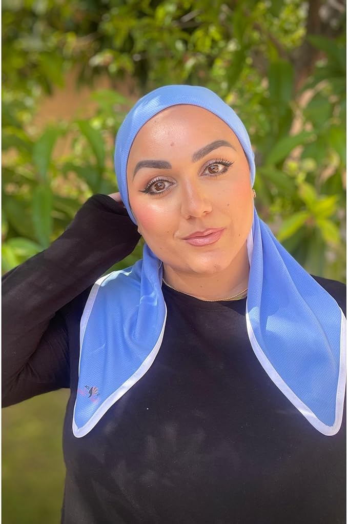 Dry Fit Pretied Activewear Head Scarf, Non-Slip Velvet Band Attached, Lightweight Adjustable Headcover