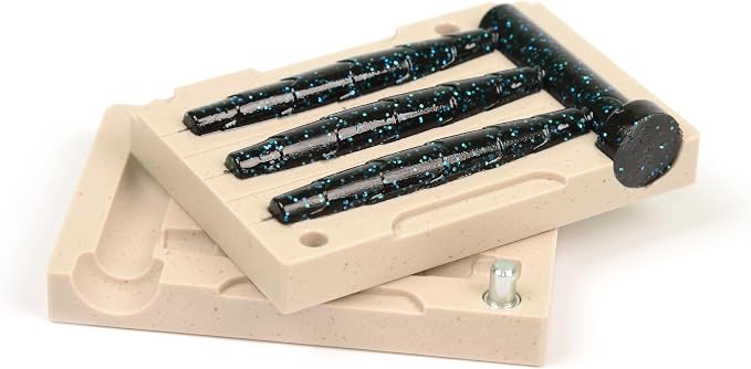 Soft Plastiс Lure Mold Making Injection Molds Fishing Googan Rattlin NED Stick 3'' Three Cavity