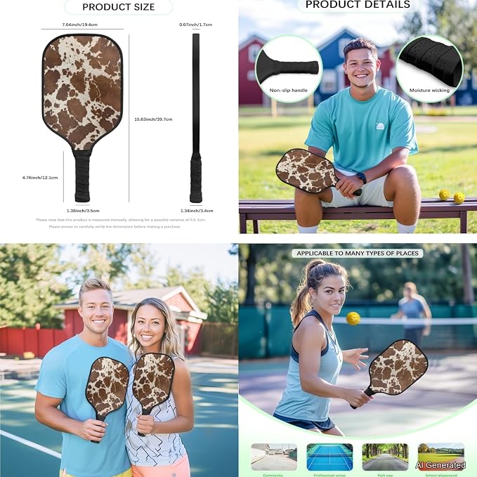 Pickleball Paddles Set 3PCS Pickleball Paddle Case Pickleball Racket Pickleball Bag Ideal for Beginners Gifts