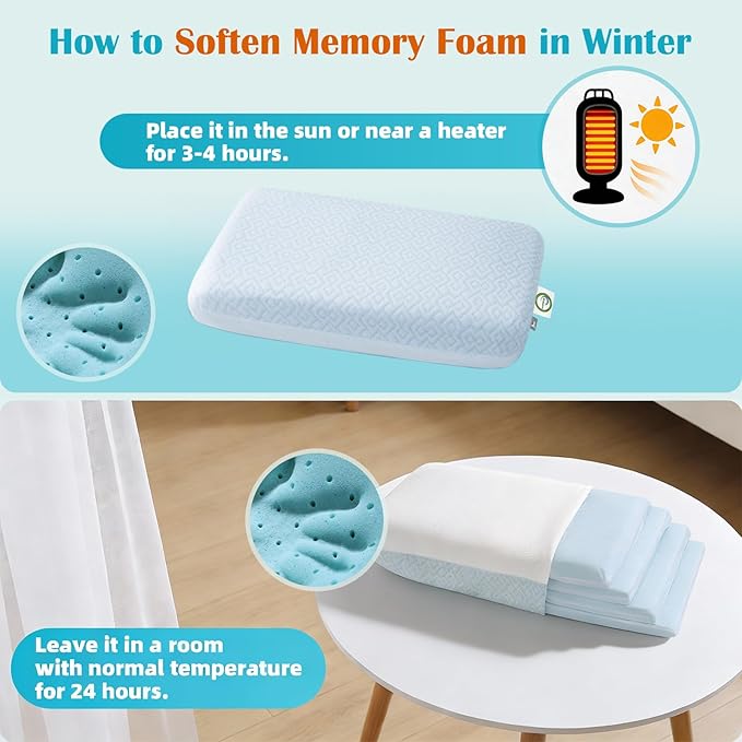LOFE® Adjustable Memory Foam Pillow, Cervical Pillow for Neck Pain Relief | 4 Height from 1.2 to 4.8in, CertiPUR-US Neck Support Pillow for Side Sleepers, Back/Stomach Sleepers, Removable Cooling Cover