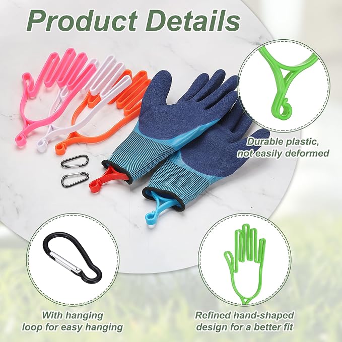 PATIKIL Golf Gloves Stretcher, Plastic Keeper Support Rack Holder Dryer Hanger Frame with Hanging Hooks for Men Women Sports Gloves Maintenance
