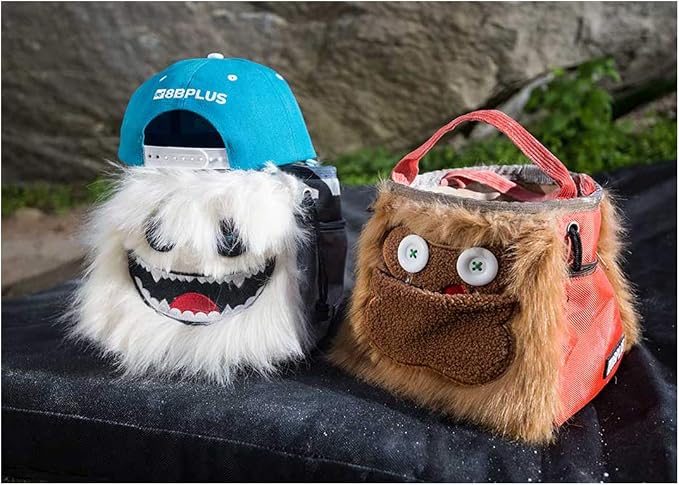 8BPLUS Chalk Bag for Climbing, Bouldering, Belt and Giftbox Included - Wide Opening - Brush Holders, for Left & Right Handers (Herman)