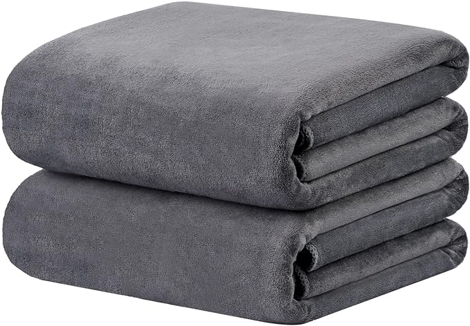 JML Bath Sheet Towels Set of 2, Extra Large Microfiber Towel for Adult, 40" x 80",Oversized, Soft Super Absorbent Fast Drying, Perfect for Shower, Sauna, Gym, Beach, Sport, Fitness, Yoga, Grey