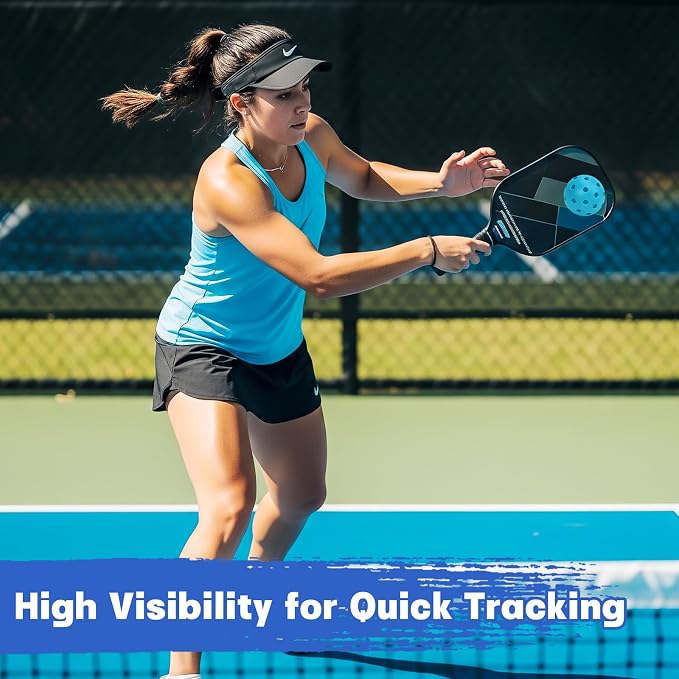 SAYAYA 24/50 Pack Outdoor Pickleball Balls Premium High Visibility Pickleballs Stable Flight & Consistent Bounce 40 Holes Pickle Balls with Mesh Bag for Beginners, Tournaments, Family & Outdoor Play