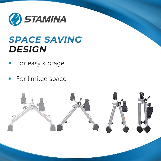 Stamina InStride Cycle XL - Folding Cycle Pedal Exerciser - Fitness Bike with Smart Workout App for Seated Exercise - Foldable Exercise Bike for Home Workout | fitness bike with Smart Workout App for Seated Exercise; Foldable Exercise Bike for home wor...