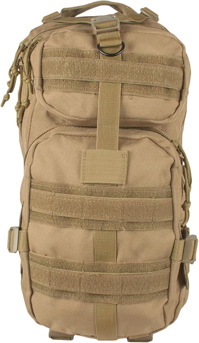 FOX OUTDOOR PRODUCTS Medium Transport Pack | 29L Tactical Backpack with Organizer Pockets, MOLLE Webbing & Hydration Sleeve, Coyote