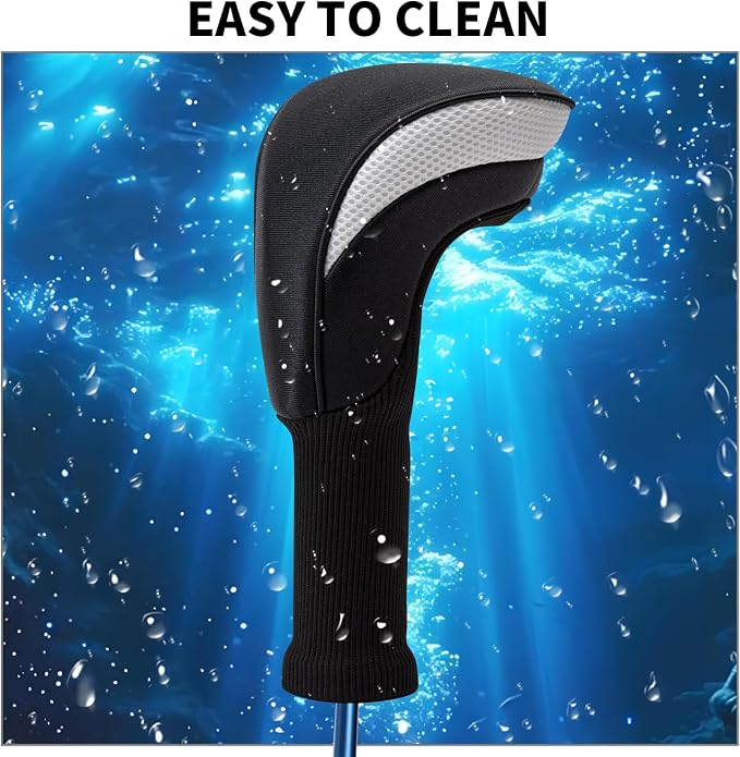 Wood Headcover Golf Club Covers Driver Headcovers Nylon Head Covers Designed to Fit All Woods - 3/4/5/6 Pack/Set Golf Accessories Suitable for Men and Women