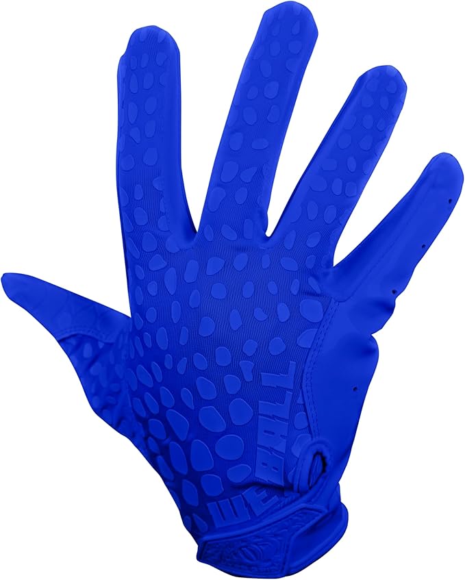 We Ball Sports Hypr-Grip Football Gloves, Men’s Sticky Silicone Palm Receiver Gloves