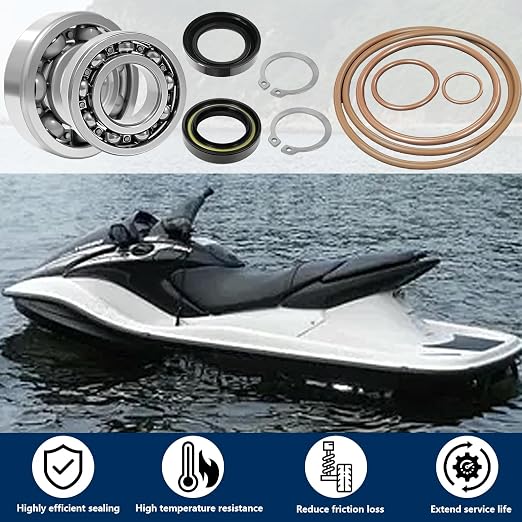 10 pcs Jet Pump Bearings Seal Rebuild Kit Compatible with Honda Aquatrax F12 F12X R12 R12X