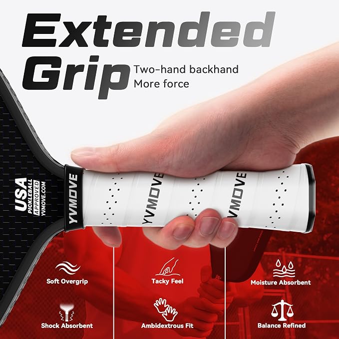 Pickleball Paddles | USAPA Approved | Raw Carbon Fiber Face | Max Control & Effortless Power | 16MM Core Anti-Shock | Intermediates to Pros