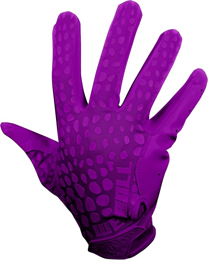 We Ball Sports Hypr-Grip Football Gloves, Men’s Sticky Silicone Palm Receiver Gloves