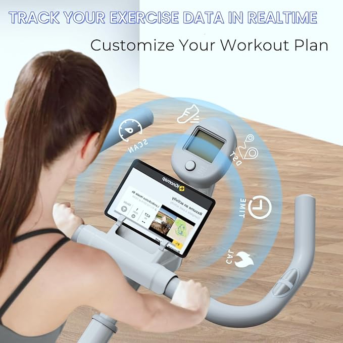 NAYSAYE Exercise Bike, Adjustable Stationary Bikes with Smartphone Mount, Professional Exercise Bike with Digital Pulse Display for Home and Office