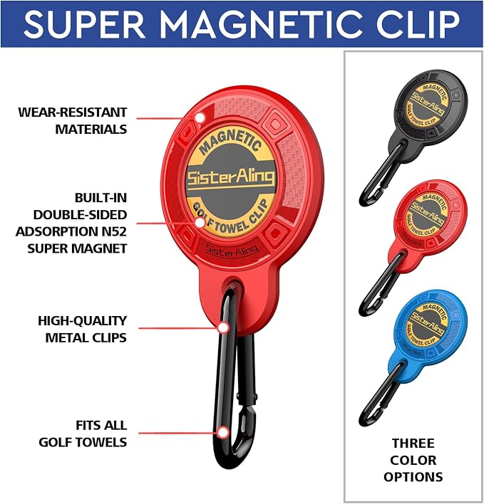 Water Telescopic Golf Ball Retriever and Magnetic Clip for Golf Towel