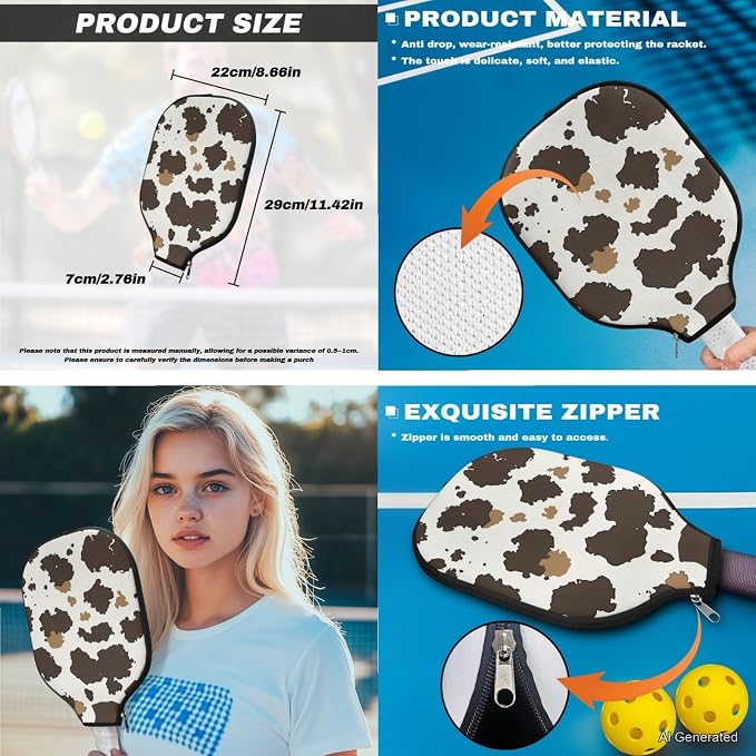 Pickleball Paddles Set 3PCS Pickleball Paddle Case Pickleball Racket Pickleball Bag Ideal for Beginners Gifts
