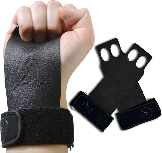 X-GRIPP: Kangaroo Leather Hand Grips for Weight Lifting, and Cross Training - Gymnastics, Grips for Men and Women for Muscle and Pull ups - Tactical Grips