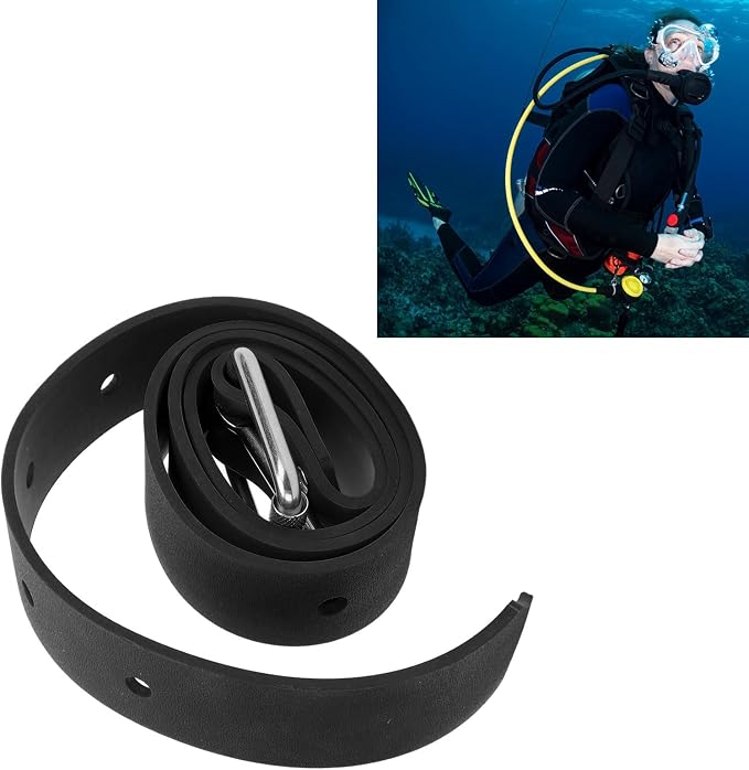 Diving Weight Belt, 316 Stainless Steel Durable Diving Weights Gear for Snorkeling Freediving Underwater Photography Water Sports Activities (Black)
