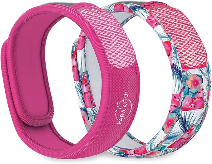 Para'Kito Mosquito Repellent Bonus Pack - 2 Wristbands | 2 Refills (Fuchsia + Watermelon)