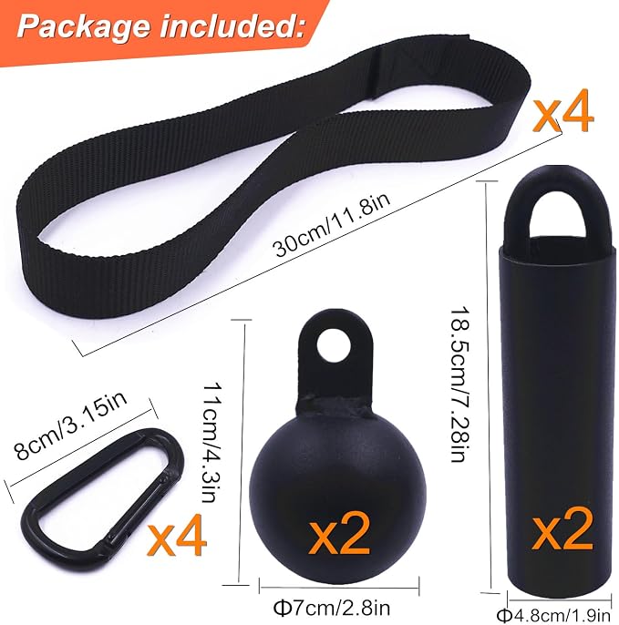 Pull Up Grips Set with Hanging Straps and Strong Carabiner, Finger Strengthener，Forearm, Biceps, Ninja Warrior, Back Muscles Training